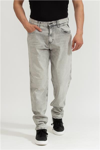 Replay Sandot Relaxed Tapered Erkek Jean Pantolon Gri