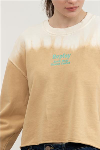 Replay Slim Kadın Bisiklet Yaka Sweatshirt