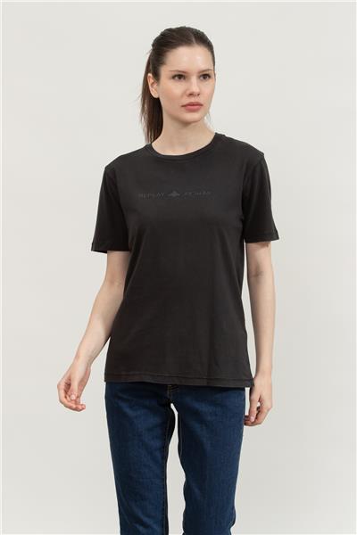 Replay Slim Kadın Bisiklet Yaka T-Shirt