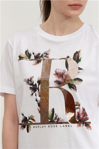 Replay Slim Kadın Bisiklet Yaka T-Shirt