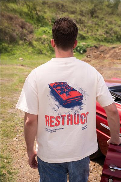 Restruct Erkek Bisiklet Yaka T-Shirt