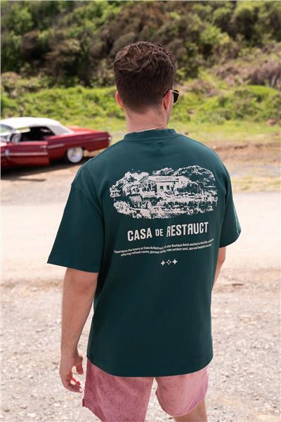 Restruct Erkek Bisiklet Yaka T-Shirt