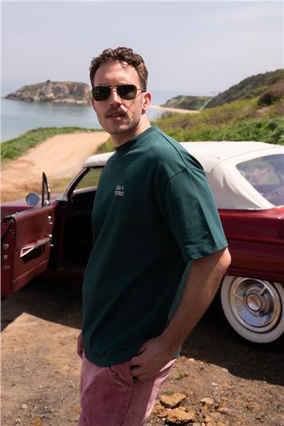 Restruct Erkek Bisiklet Yaka T-Shirt