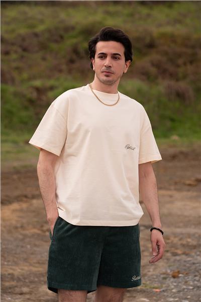 Restruct Erkek Bisiklet Yaka T-Shirt