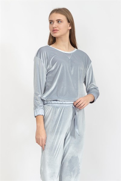 Rosaleen Kadife Kadın Pijama Takımı Çok Renkli