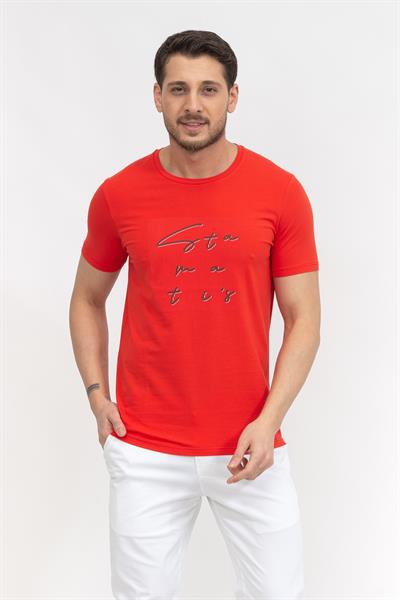 Stamatis Erkek Bisiklet Yaka T-Shirt