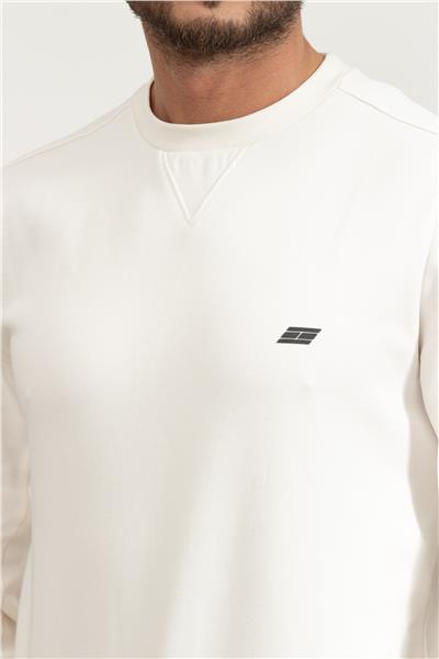 Tommy Hilfiger Best Essentials Erkek Bisiklet Yaka Sweatshirt Beyaz