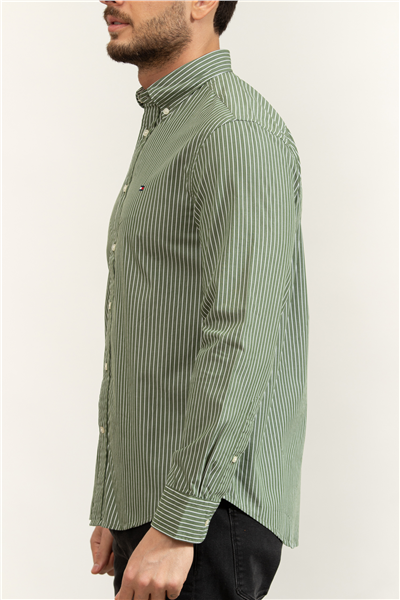 Tommy Hilfiger Core Hairline Poplin RF Shirt Erkek Gömlek