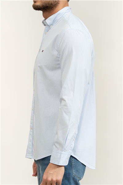 Tommy Hilfiger Core Hairline Poplin RF Shirt Erkek Gömlek