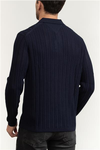 Tommy Hilfiger Elevated Structure Ls Polo Erkek Triko