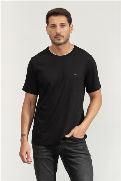 Tommy Hilfiger Erkek Bisiklet Yaka T-Shirt