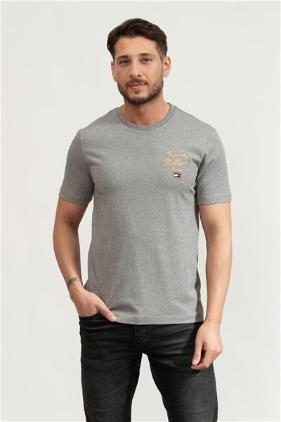 Tommy Hilfiger Erkek Bisiklet Yaka T-Shirt