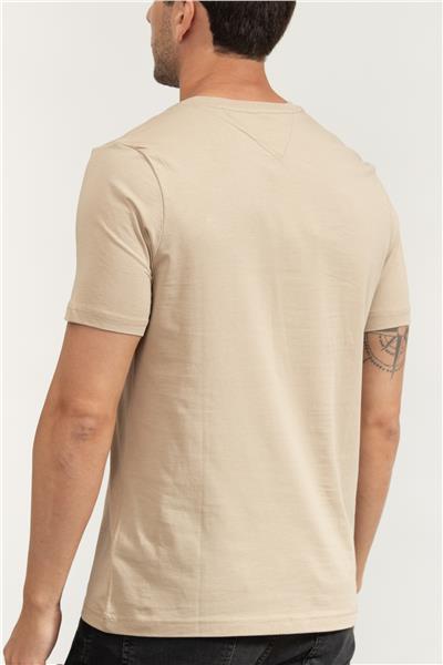 Tommy Hilfiger Hilfiger Chest Insert Tee Erkek Bisiklet Yaka T-Shirt