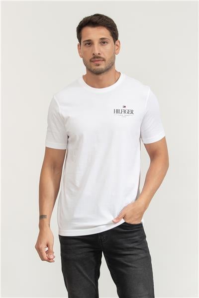 Tommy Hilfiger Erkek Bisiklet Yaka T-Shirt