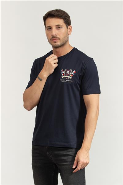 Tommy Hilfiger Erkek Bisiklet Yaka T-Shirt