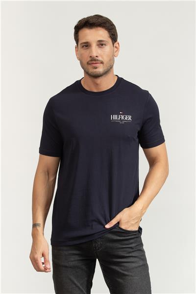 Tommy Hilfiger Erkek Bisiklet Yaka T-Shirt
