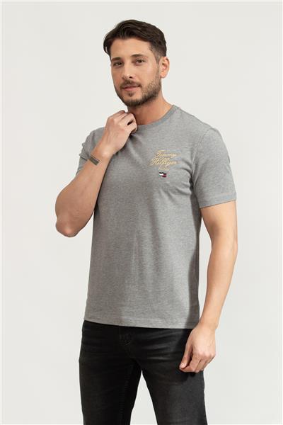 Tommy Hilfiger Erkek Bisiklet Yaka T-Shirt