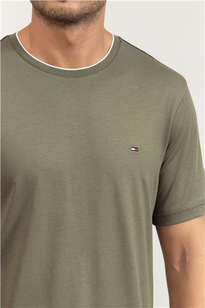 Tommy Hilfiger Erkek Bisiklet Yaka T-Shirt