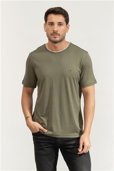 Tommy Hilfiger Erkek Bisiklet Yaka T-Shirt