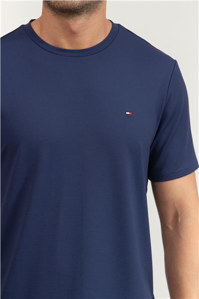 Tommy Hilfiger Erkek Bisiklet Yaka T-Shirt