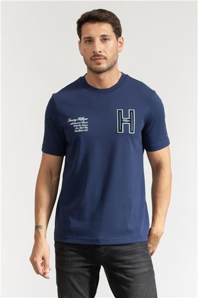 Tommy Hilfiger Erkek Bisiklet Yaka T-Shirt