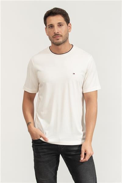 Tommy Hilfiger Erkek Bisiklet Yaka T-Shirt
