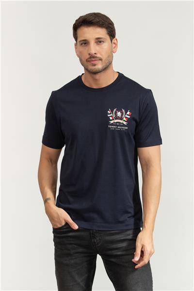 Tommy Hilfiger Erkek Bisiklet Yaka T-Shirt