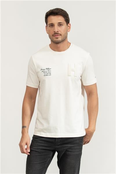 Tommy Hilfiger Erkek Bisiklet Yaka T-Shirt