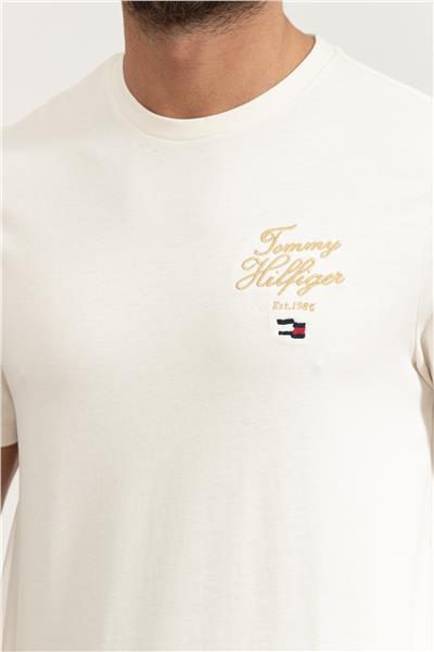Tommy Hilfiger Erkek Bisiklet Yaka T-Shirt Sarı