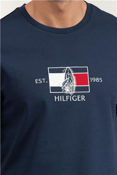 Tommy Hilfiger Erkek Bisiklet Yaka T-Shirt