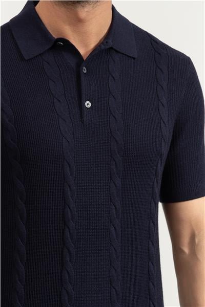 Tommy Hilfiger Erkek Polo Yaka T-Shirt Mavi