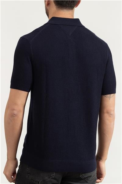 Tommy Hilfiger Erkek Polo Yaka T-Shirt Mavi