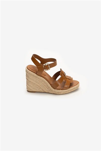 Tommy Hilfiger Espadrille High Wedge Leather Kadın Espadril