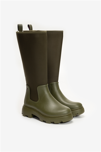 Tommy Hilfiger Flag Long Rainboot Warm Lining Kadın Bot
