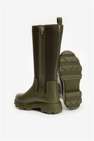 Tommy Hilfiger Flag Long Rainboot Warm Lining Kadın Bot