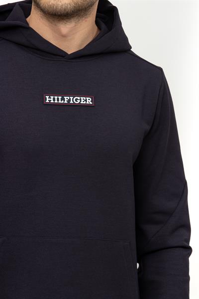 Tommy Hilfiger Graphic Erkek Kapüşonlu Sweatshirt Mavi