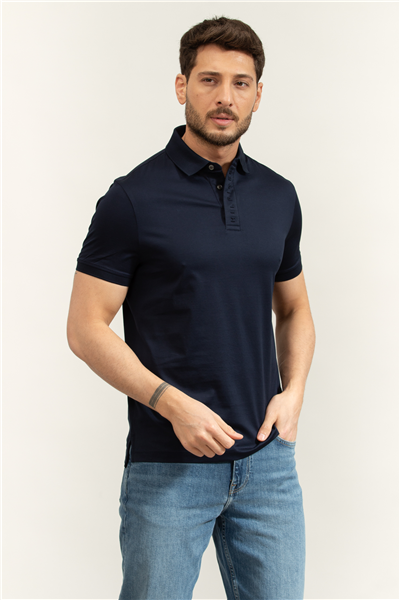 Tommy Hilfiger Hidden Placket Detail Reg Polo Erkek Polo Yaka T-Shirt