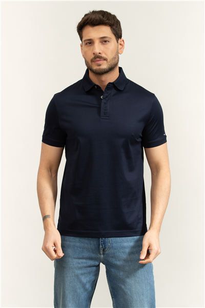Tommy Hilfiger Hidden Placket Detail Reg Polo Erkek Polo Yaka T-Shirt