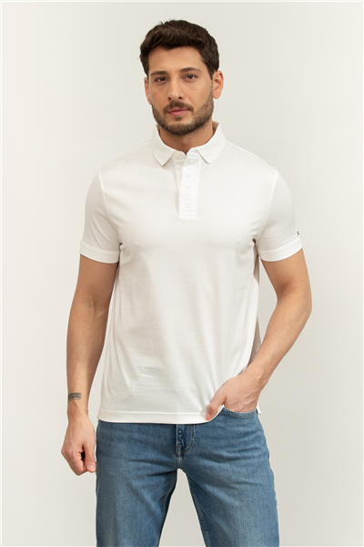 Tommy Hilfiger Hidden Placket Detail Reg Polo Erkek Polo Yaka T-Shirt