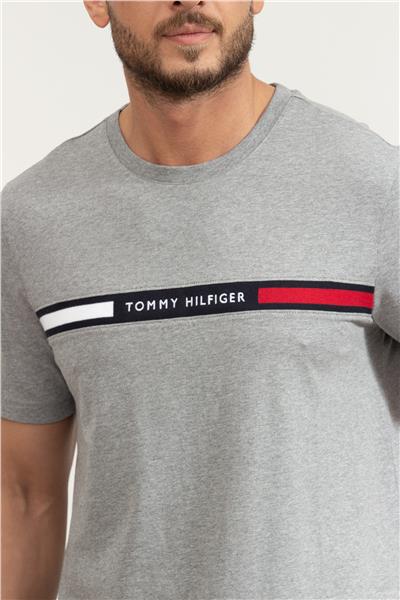 Tommy Hilfiger Hilfiger Chest Insert Tee Erkek Bisiklet Yaka T-Shirt