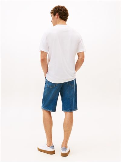 Tommy Hilfiger Hilfiger Chest Insert Tee Erkek Bisiklet Yaka T-Shirt