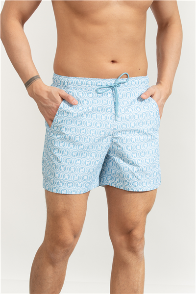 Tommy Hilfiger Medium Drawstring Print Erkek Şort Mayo