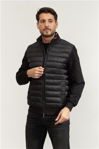 Tommy Hilfiger Mix Media Ess Rwb Stand Collar Erkek Mont