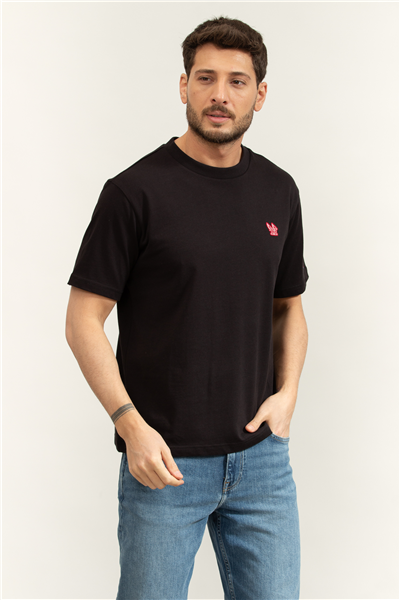 Tommy Hilfiger Modern Athleisure H Badge Tee Erkek Bisiklet Yaka T-Shirt