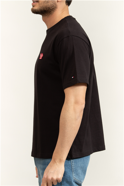 Tommy Hilfiger Modern Athleisure H Badge Tee Erkek Bisiklet Yaka T-Shirt