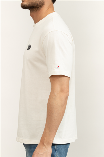 Tommy Hilfiger Modern Athleisure H Badge Tee Erkek Bisiklet Yaka T-Shirt