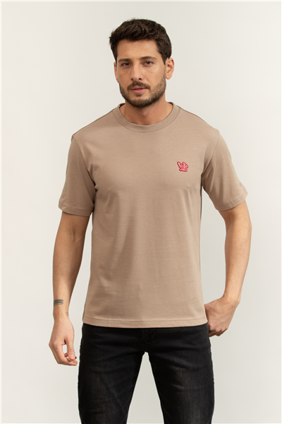 Tommy Hilfiger Modern Athleisure H Badge Tee Erkek Bisiklet Yaka T-Shirt
