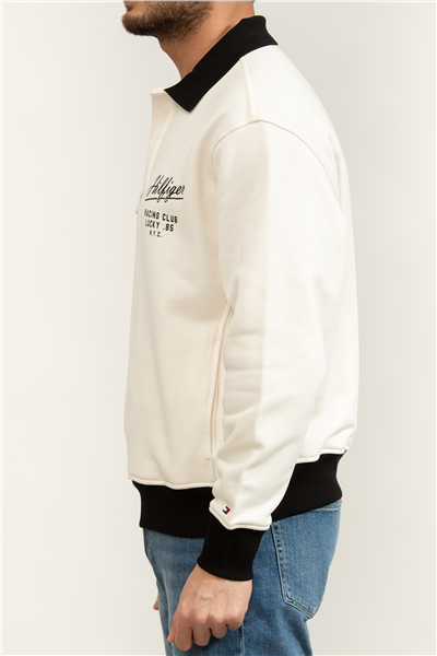 Tommy Hilfiger Modern Athleisure Rugby Collar Erkek Bisiklet Yaka Sweatshirt