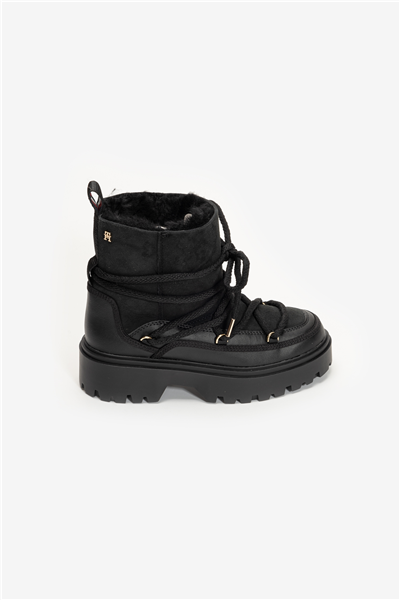 Tommy Hilfiger Real Shearling Laceup Snowboot Kadın Bot