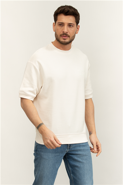 Tommy Hilfiger Reversed Terry SS Sweatshirt Erkek Bisiklet Yaka Sweatshirt